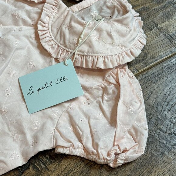 NWT Le Petite Elle Pale Pink Eyelet Top 6y - Picture 2 of 7